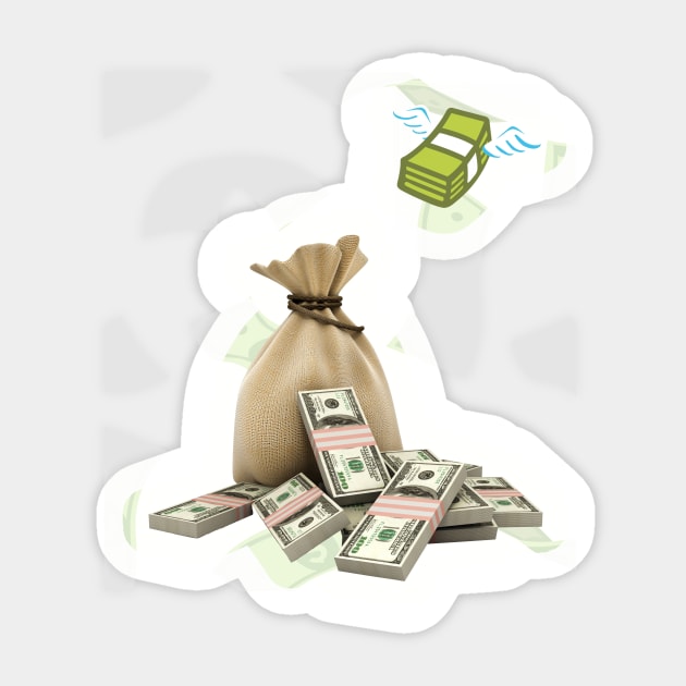 Money Sticker by T-shirt Style